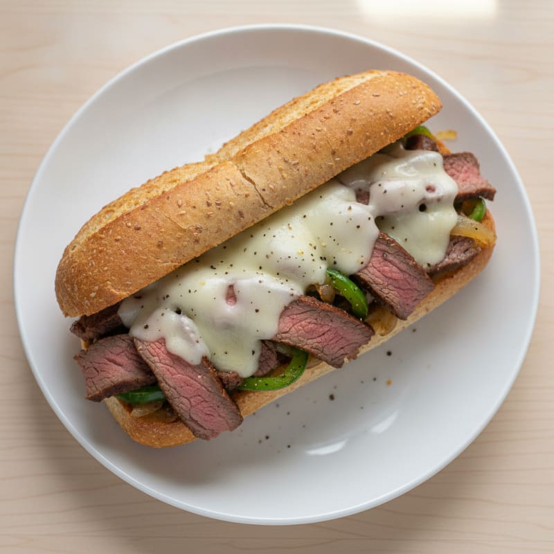 Classic Philly Cheesesteak Sandwich