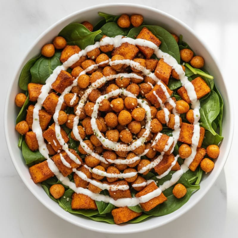 Roasted Sweet Potato and Chickpea Power Bowl