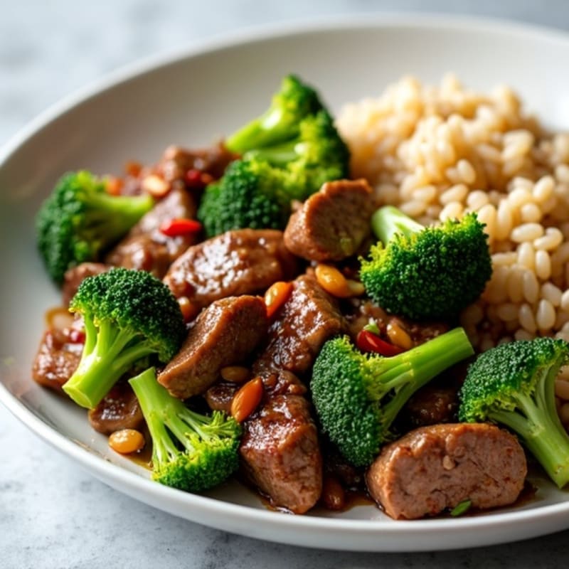 Savory Stir-Fried Beef with Tender Broccoli and Brown Rice