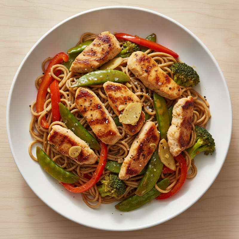 Ginger-Garlic Chicken Wok with Vegetables