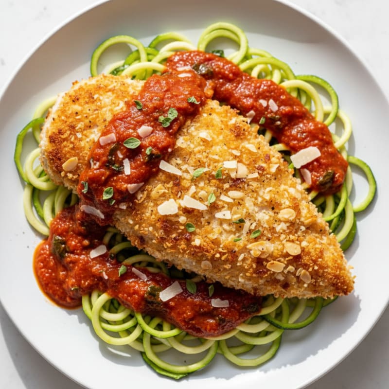 Parmesan-Crusted Chicken with Marinara