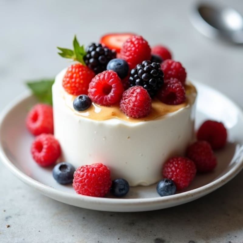 Silky Greek Yogurt Protein Mousse with Mixed Berries