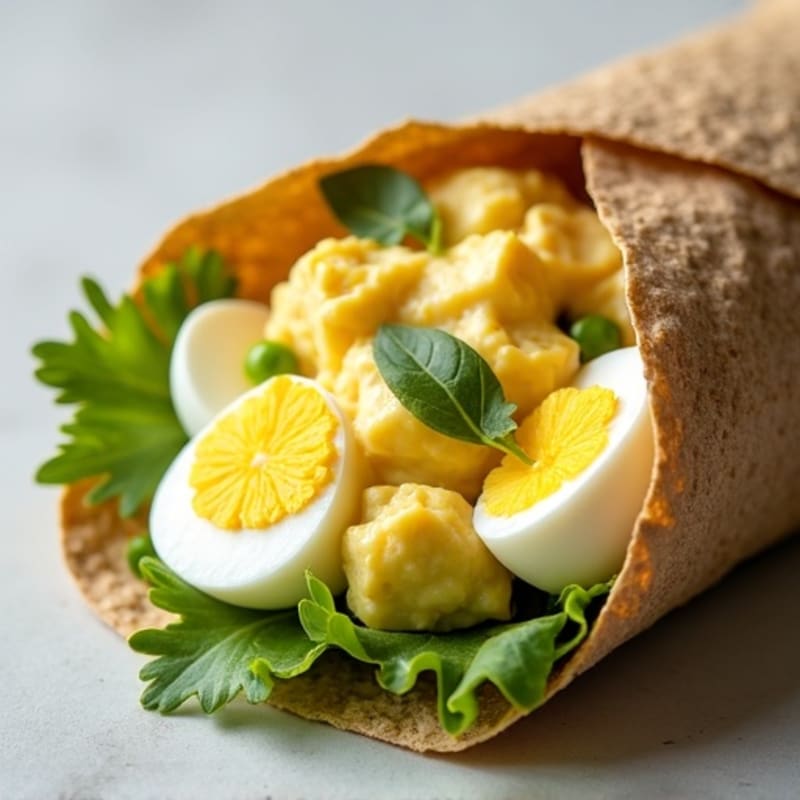 Creamy Egg Salad Whole Wheat Wrap