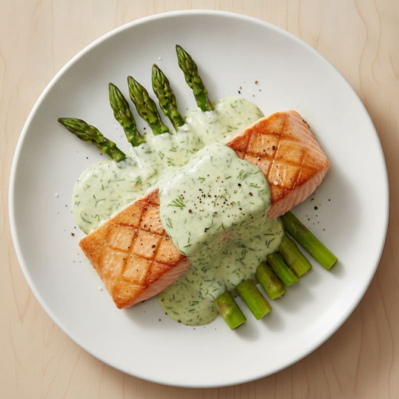 Pan-Seared Salmon with Lemon-Dill Sauce