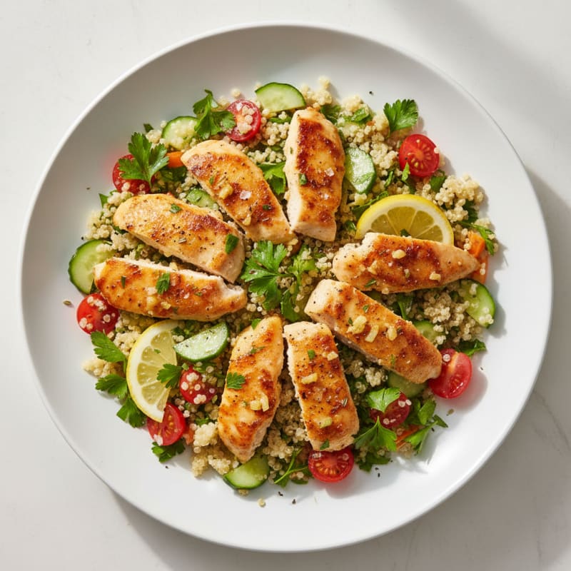 Lemon Herb Chicken and Quinoa Salad