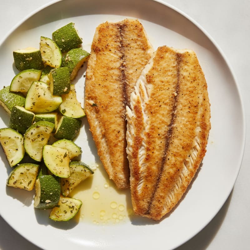 Seared Tilapia with Roasted Zucchini