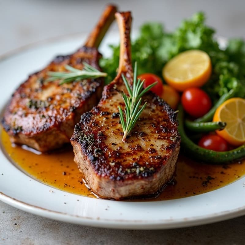 Herb-Crusted Pan Seared Lamb Chops