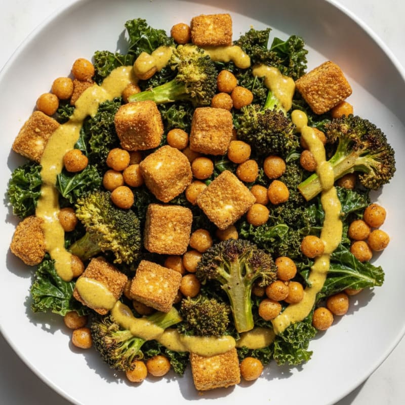 Roasted Vegetable and Chickpea Buddha Bowl