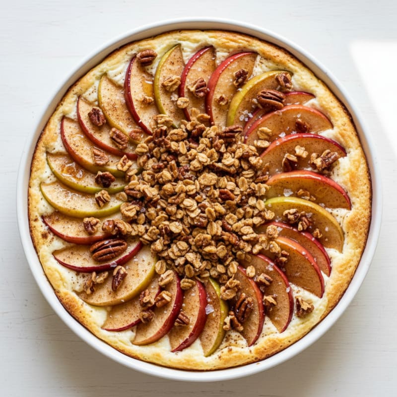 Cinnamon Apple Pecan Yogurt Bake