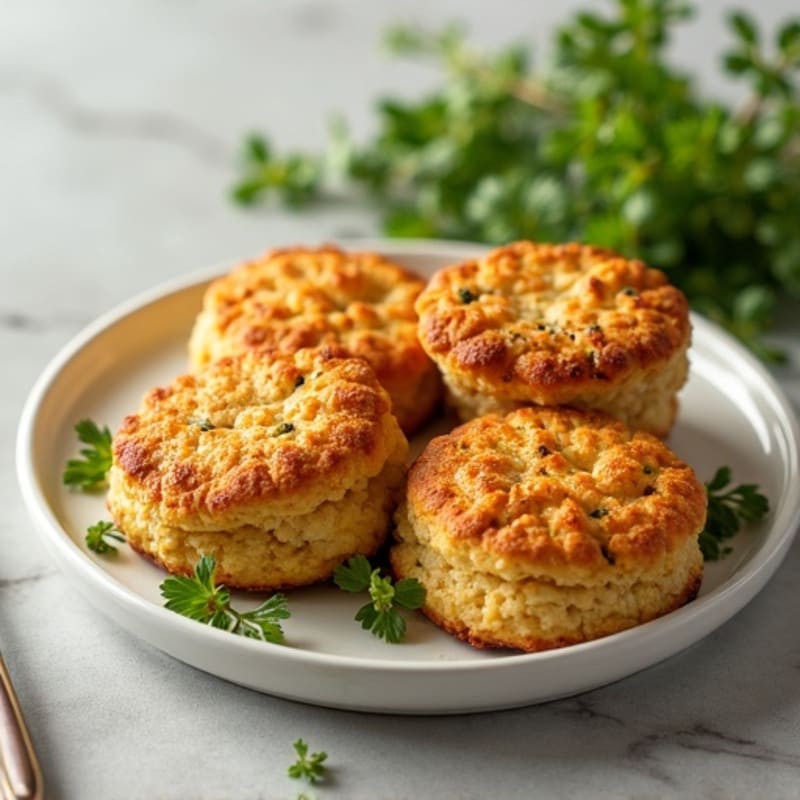 Crispy Baked Chicken with Herb-Roasted Cauliflower Biscuits
