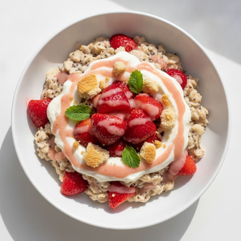 Strawberry Shortcake Overnight Oats