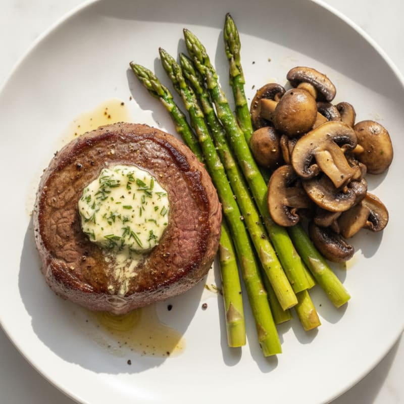 Pan-Seared Filet with Garlic Herb Butter