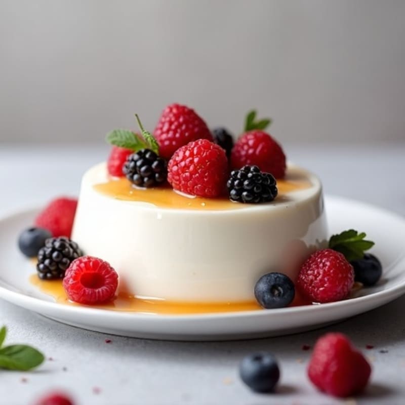 Silky Protein Yogurt Mousse with Mixed Berries