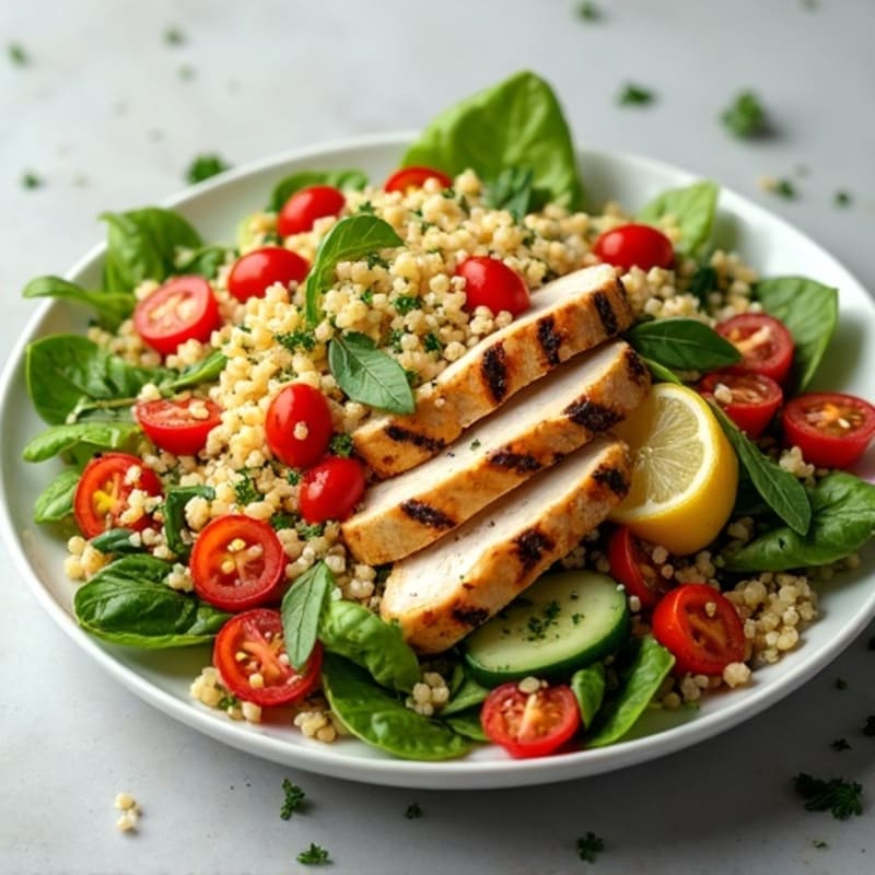 Grilled Chicken and Quinoa Salad with Fresh Herbs