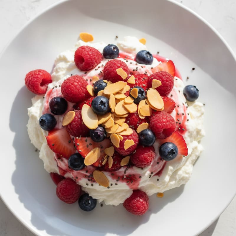 Greek Yogurt Protein Mousse with Berries
