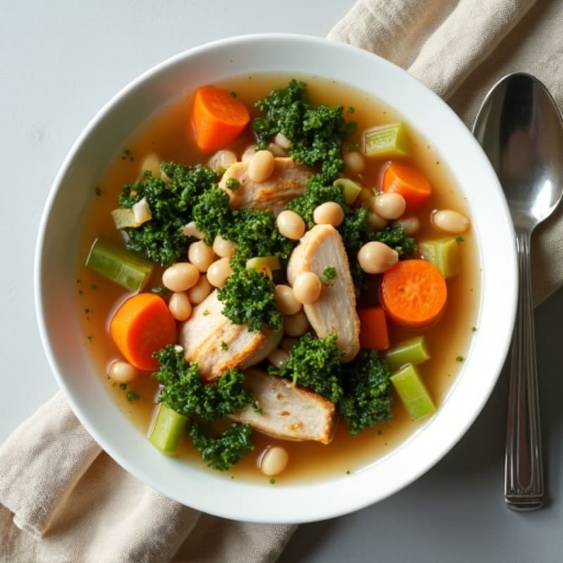 Hearty White Bean Chicken Kale Soup