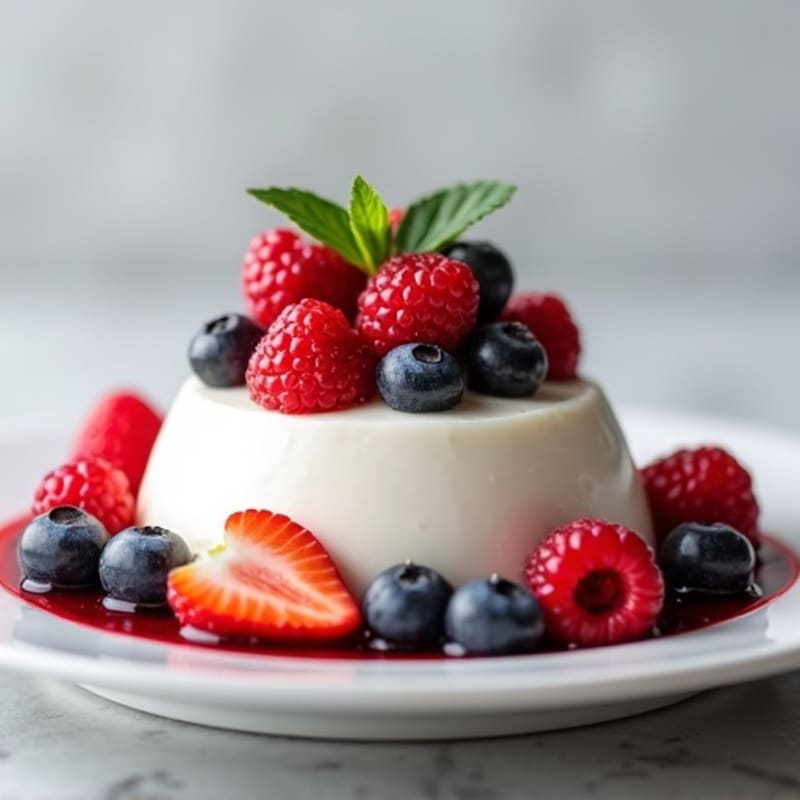 Silky Greek Yogurt Protein Mousse with Berries