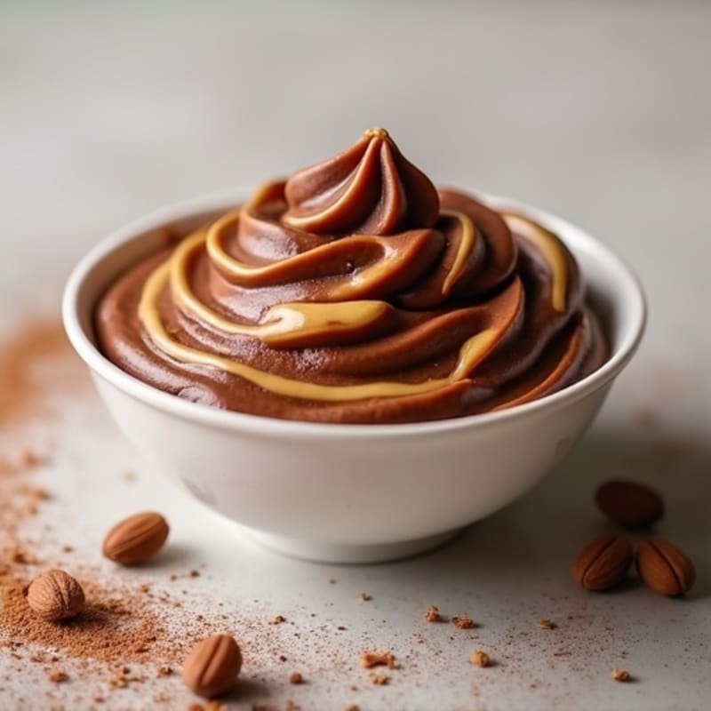 Chocolate Protein Pudding with Peanut Butter Swirl