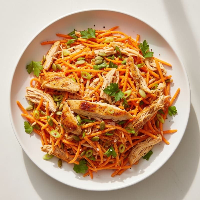 Shredded Carrot Salad with Apple Cider Vinaigrette