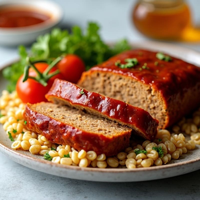Smoky BBQ Glazed Turkey-Bacon Meatloaf