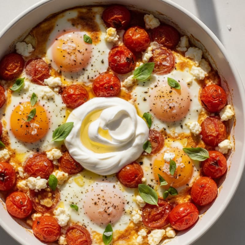 Baked Eggs with Roasted Tomatoes