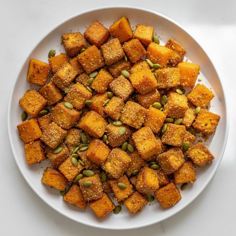 Roasted Butternut Squash and Crispy Tofu Sheet Pan