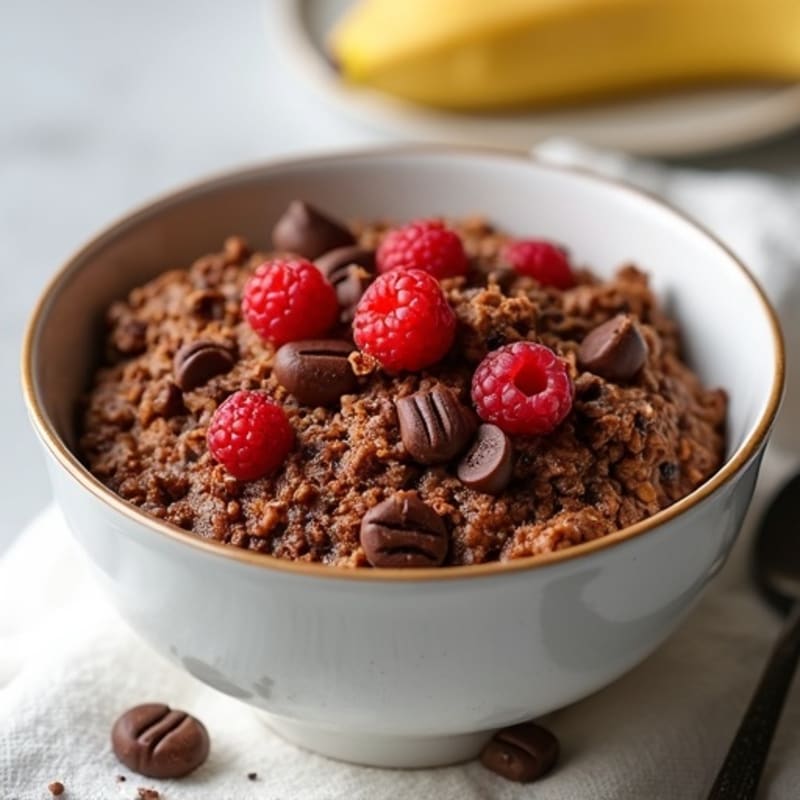 Fudgy Chocolate Protein Baked Oats