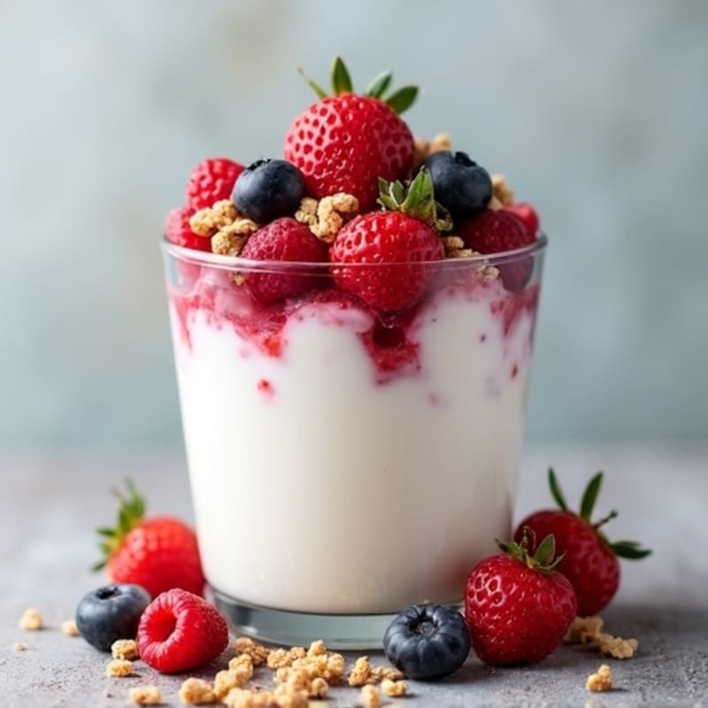 Creamy Greek Yogurt Protein Parfait with Mixed Berries