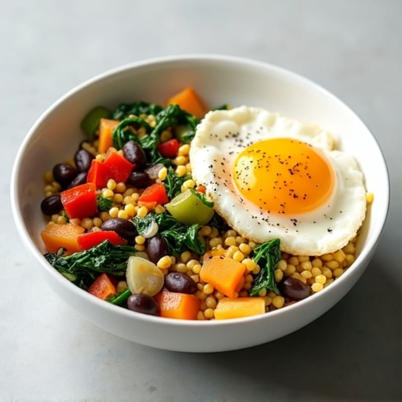 Protein-Packed Veggie and Egg White Scramble Bowl
