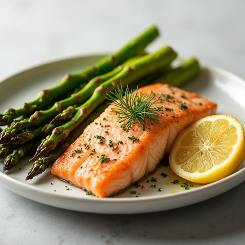 Lemon-Herb Baked Salmon with Roasted Asparagus