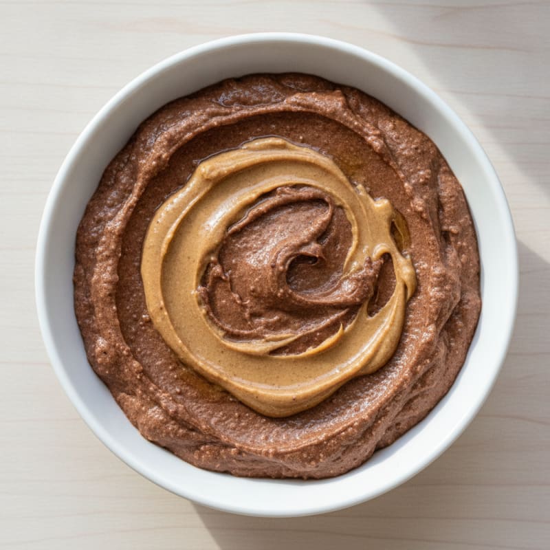 Silky Chocolate Protein Pudding with Almond Butter Swirl