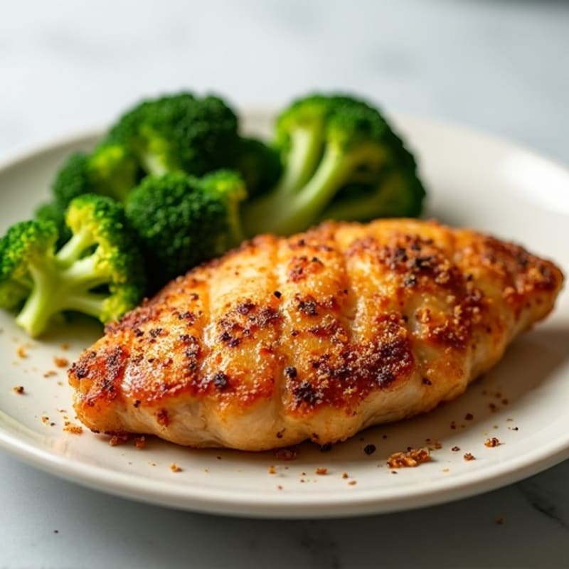 Crispy Baked Ginger-Garlic Chicken with Broccoli
