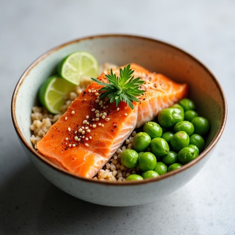 Fresh Salmon Sesame Ginger Rice Bowl
