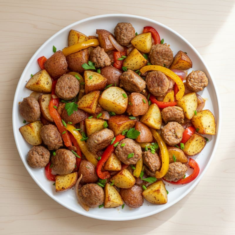 Smoky Sausage and Crispy Potato Skillet