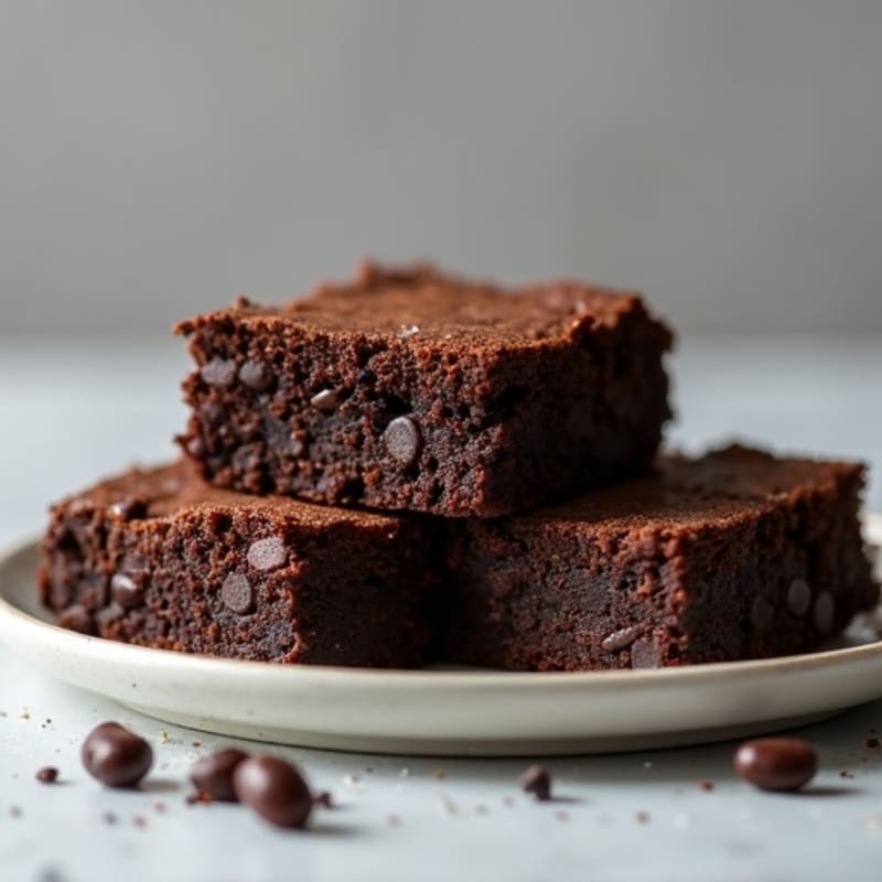 Fudgy Black Bean Brownies with Dark Chocolate