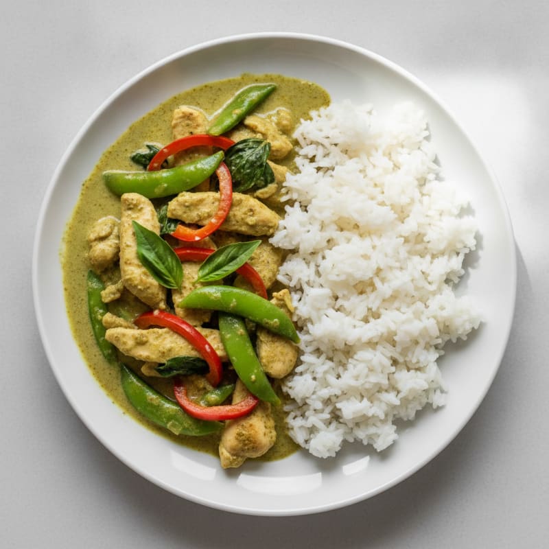Thai Green Curry Chicken with Jasmine Rice