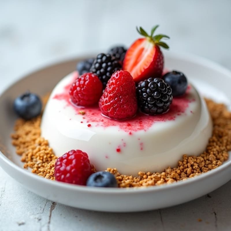 Greek Yogurt Protein Pudding with Berries