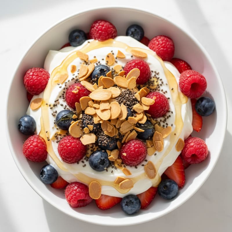 Creamy Greek Yogurt Protein Parfait with Berries