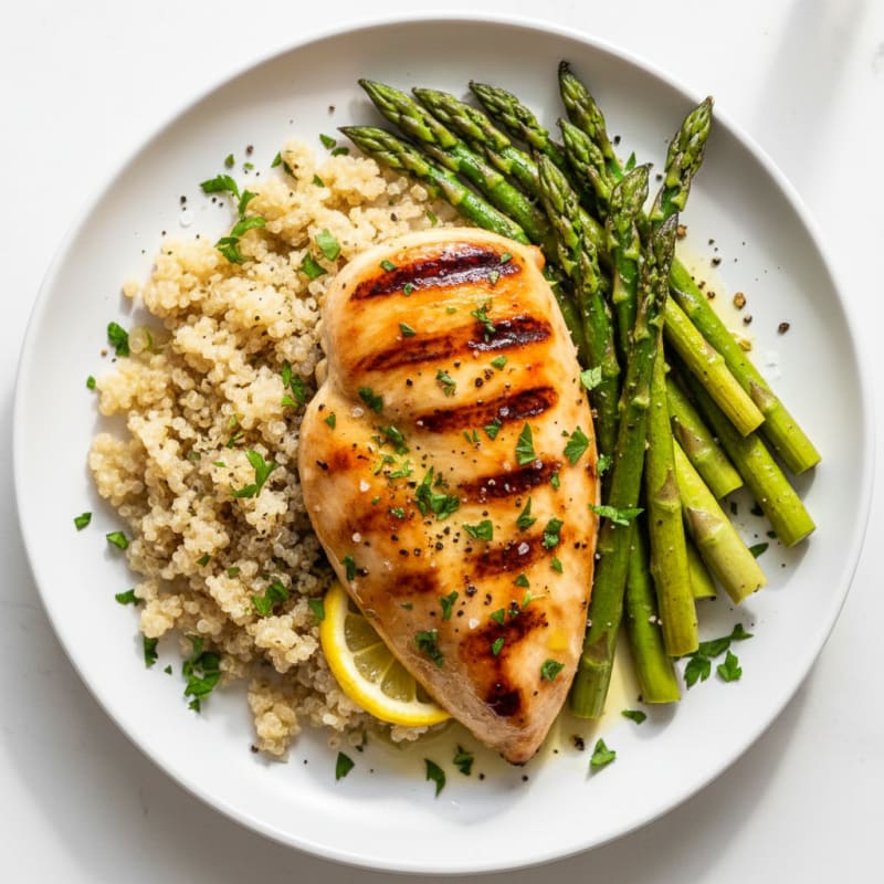 Lemon-Herb Grilled Chicken with Asparagus