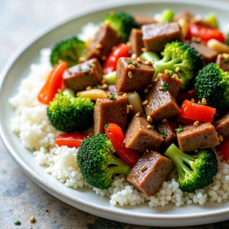 Savory Garlic-Ginger Beef and Crispy Broccoli Stir-Fry