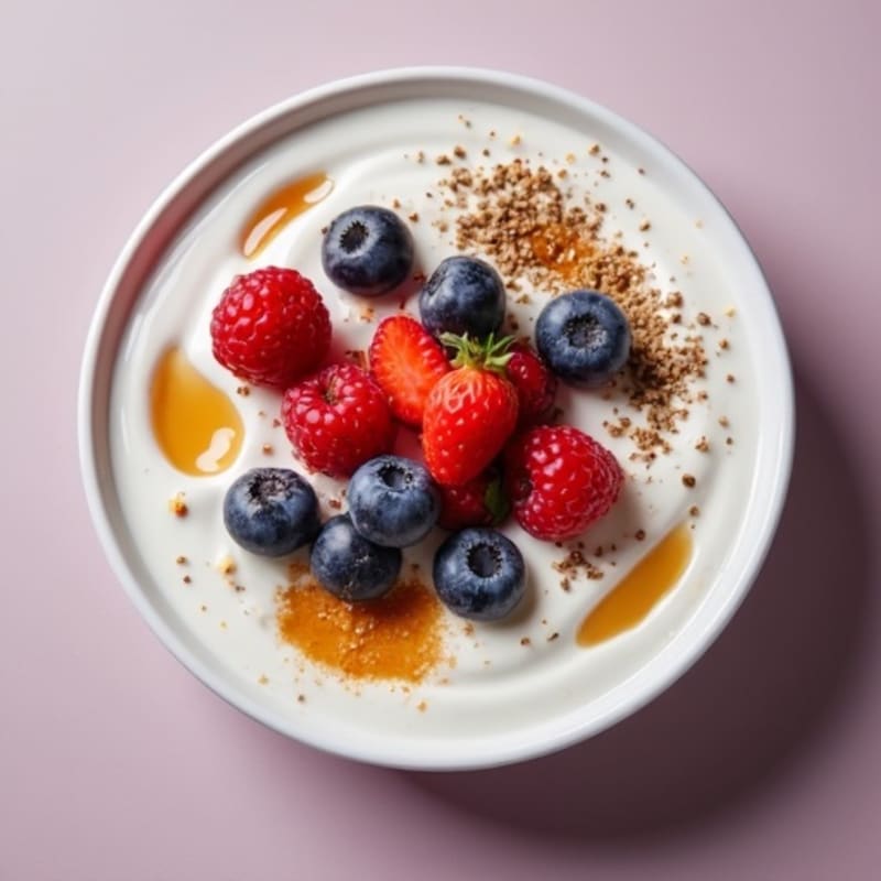 Silky Greek Yogurt Protein Pudding with Berries