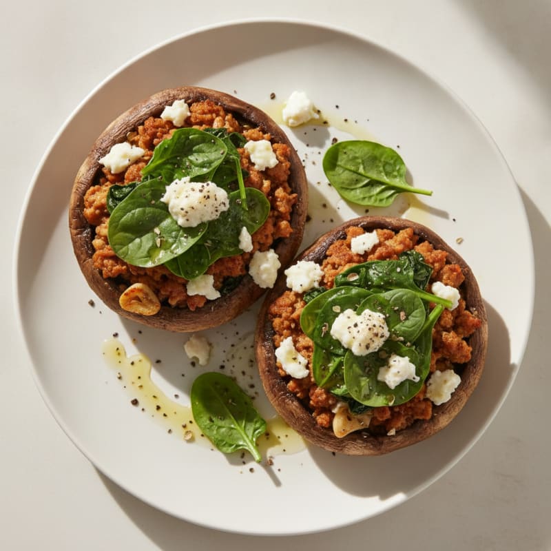 Goat Cheese Stuffed Portobello Mushrooms