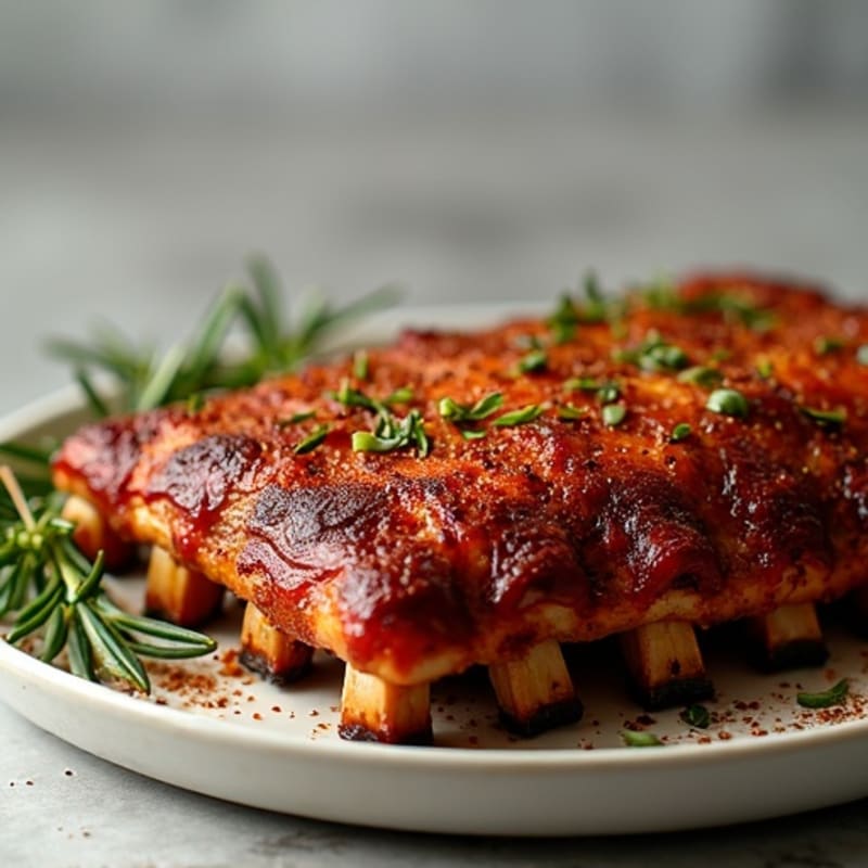 Crispy Baked Ribs with Garlic Herb Rub