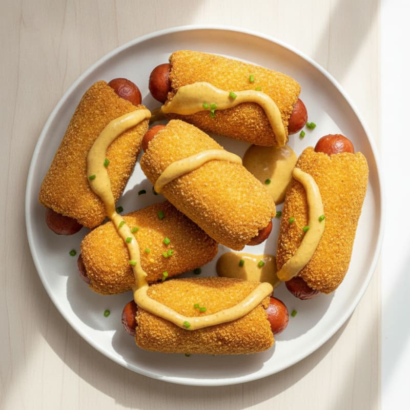 Classic Corn Dogs with Honey Mustard