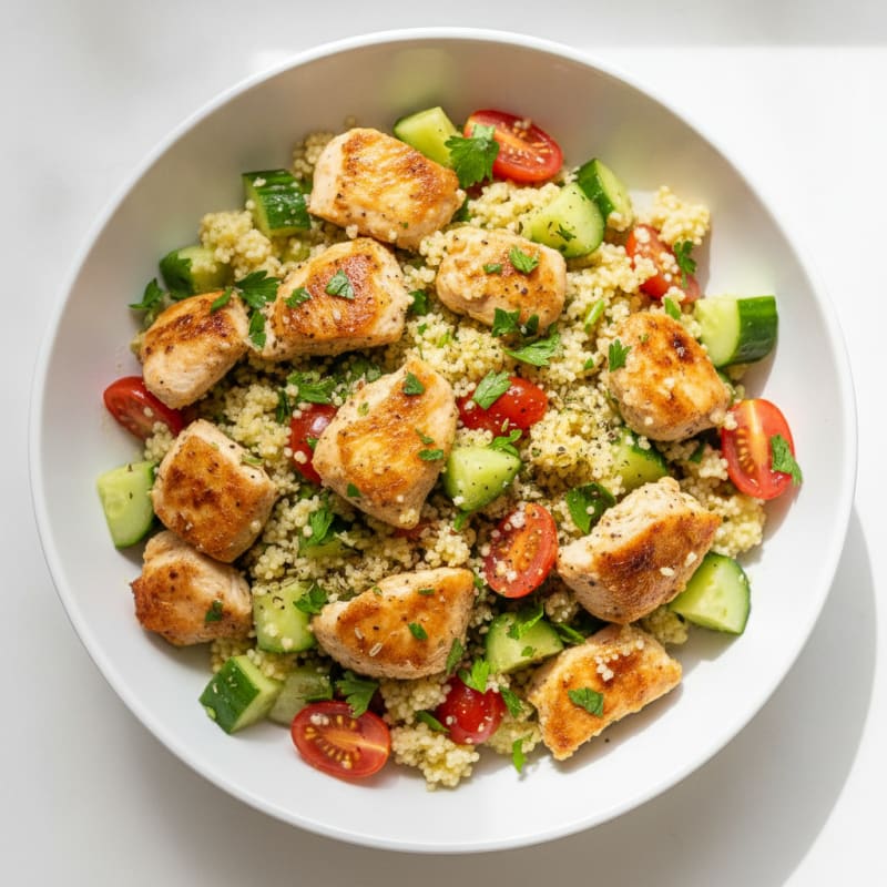 Lemon Herb Chicken Couscous Bowl