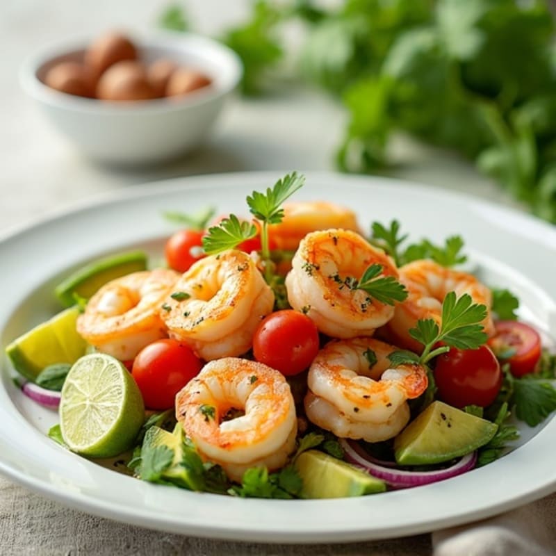 Fresh Lime Marinated Shrimp and Creamy Avocado Salad