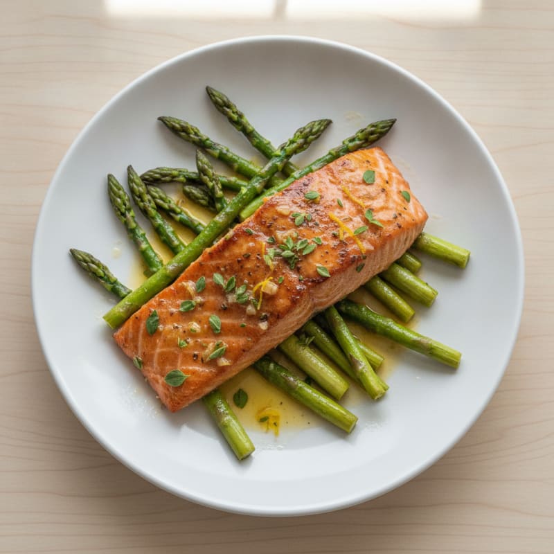 Lemon-Herb Roasted Salmon with Asparagus