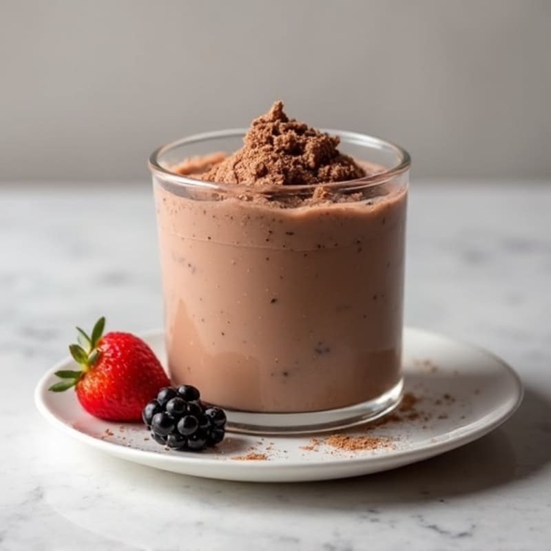 Silky Chocolate Protein Mousse with Greek Yogurt