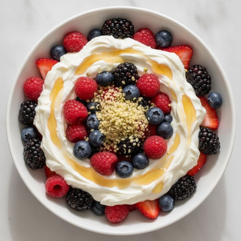 Creamy Greek Yogurt Protein Parfait with Mixed Berries
