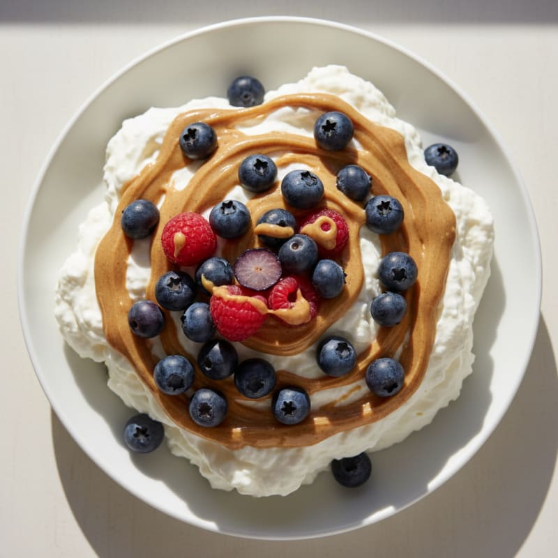 Greek Yogurt Protein Mousse with Fresh Berries